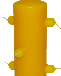 velón 7 mechas amarillo