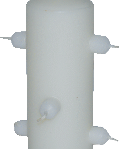 velón 7 Mechas puk blanco