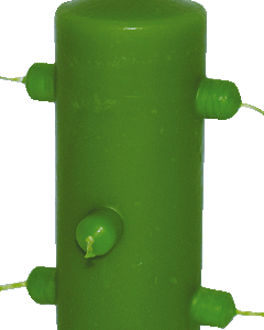 Velón 7 mechas puk verde