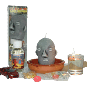 Velón Ritual Coco Eleggua Abre Caminos